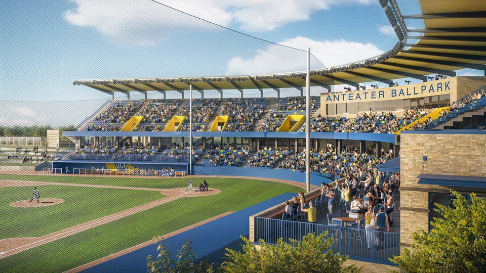 Rendering of baseball park interior