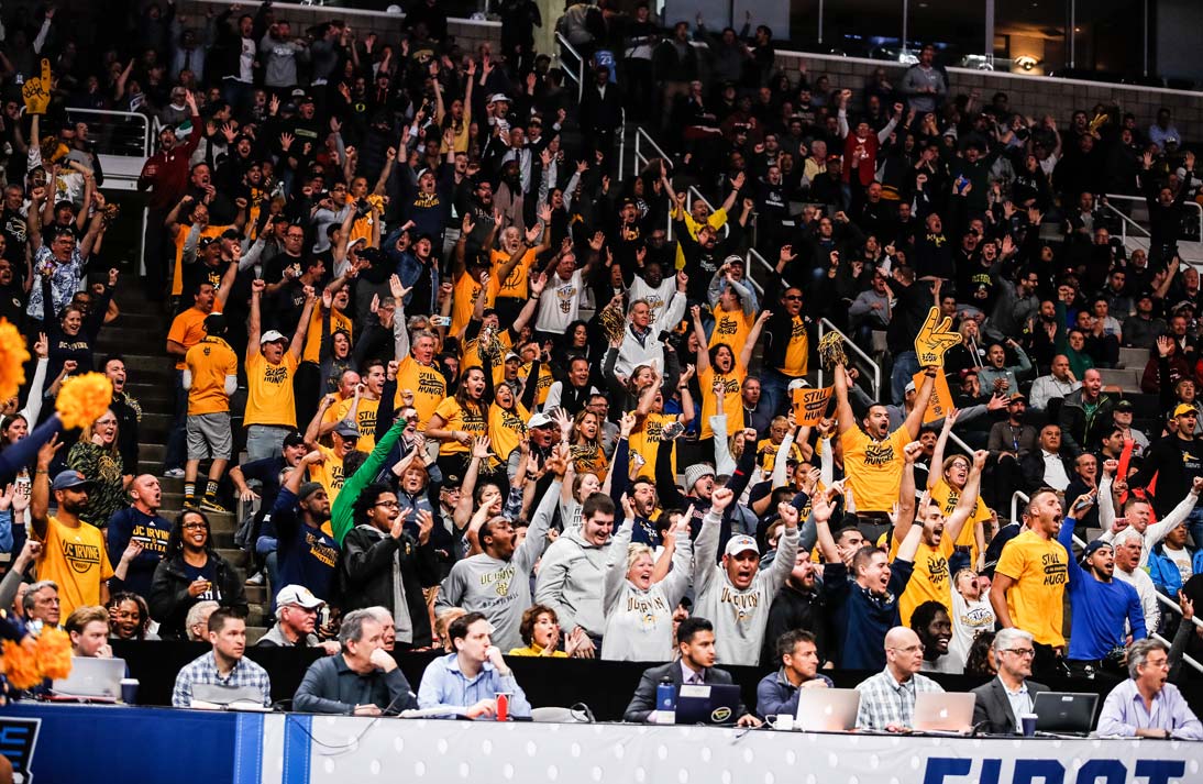 Fans in the stands